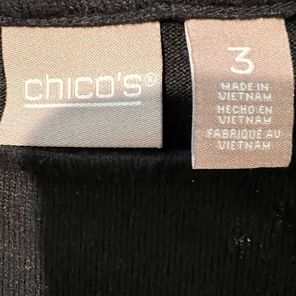 Chico’s  size 3 /16 super soft rayon blend black sweater - Picture 5 of 7
